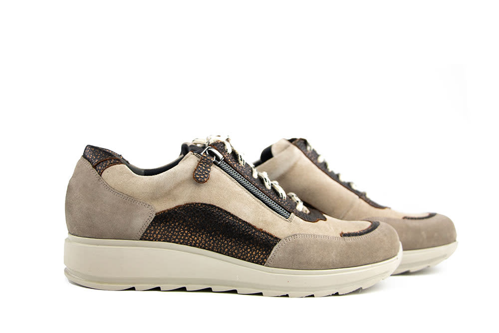 Durea Sneaker Walnoot Brons Seppia K