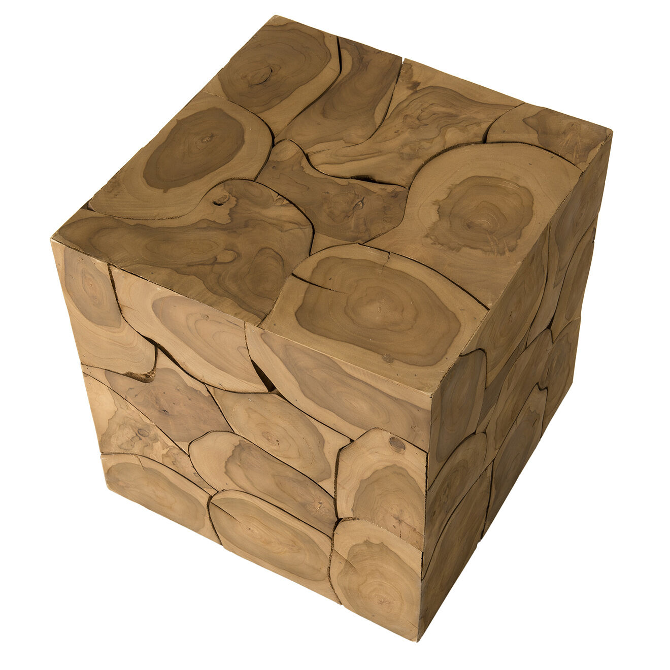Macabane Cube Suzy bois - 40x40x40 cm