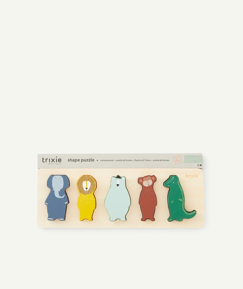TRIXIEPUZZLE EN BOIS 5 ANIMAUX BÉBÉ