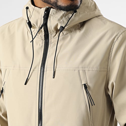 Veste Zippée Capuche Beige