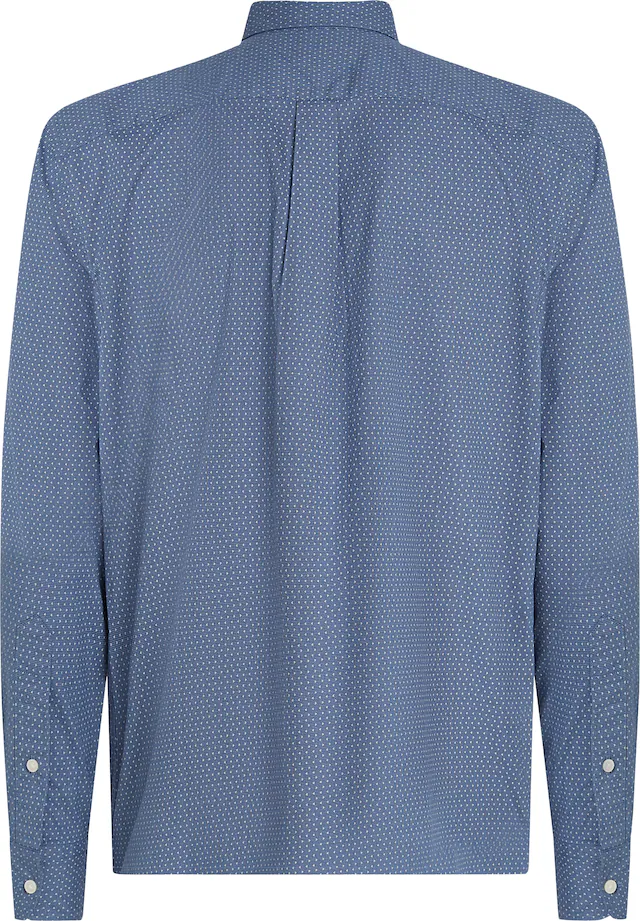 Tommy Hilfiger Langarmhemd »FLEX POPLIN MINI PRINT Regular Fit SHIRT«, regular fit, Kentkragen