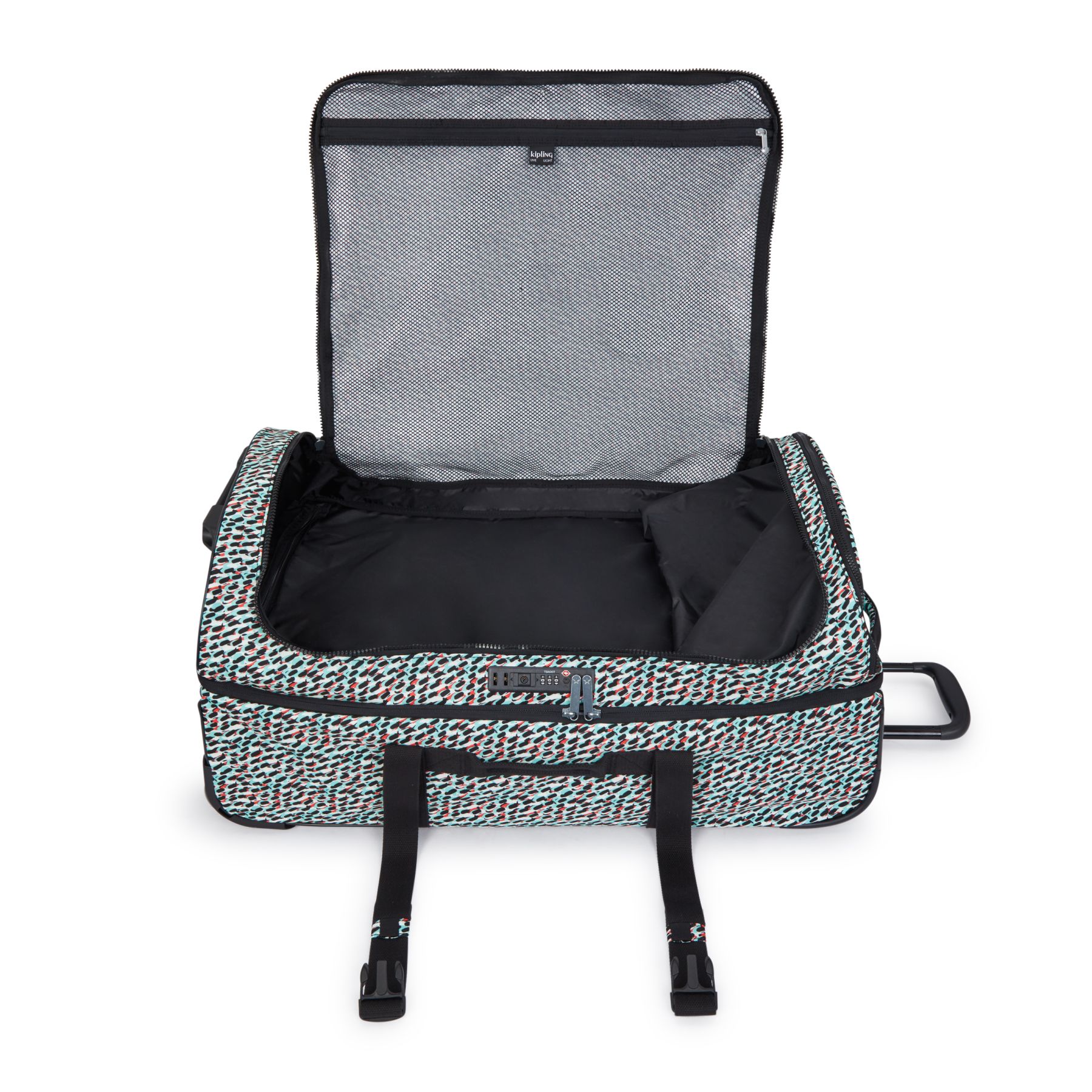 AVIANA L Grande valise à roulettes avec sangles ajustables - Abstract Print