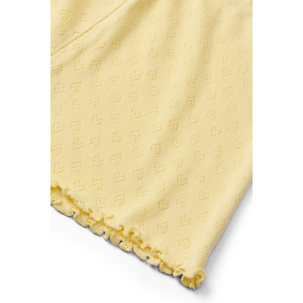 Køb COPENHAGEN COLORS Pale Yellow Pointelle Heart Shorts