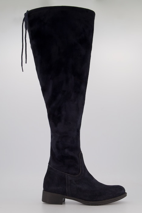 Overknee-Stiefel, Bindeband, Reißverschluss, Weite H