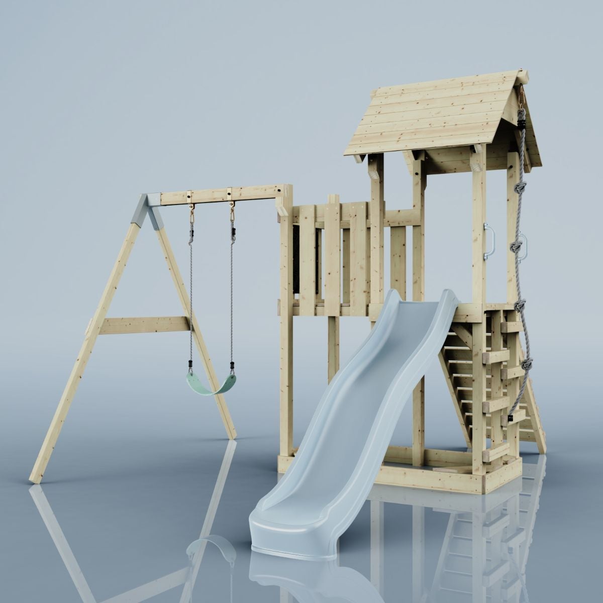 PolarPlay Bergen houten speeltoren in blauw