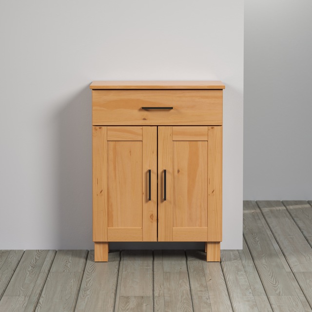 welltime Unterschrank »Ulea« 1 Stk. tlg. Badkommode aus Massivholz mit breitem Schubfach - (B/T/H) 60/30/80 cm