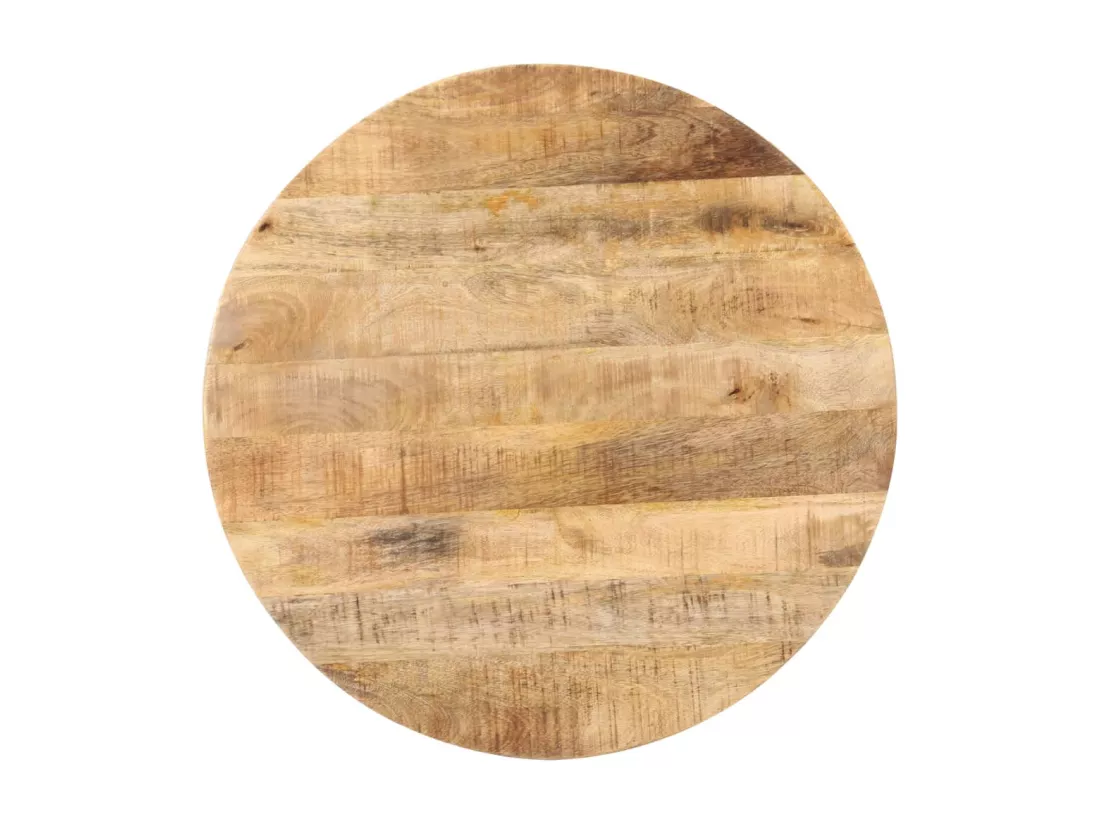 Table de bistro Ronde Ø70x75 cm Bois de manguier brut