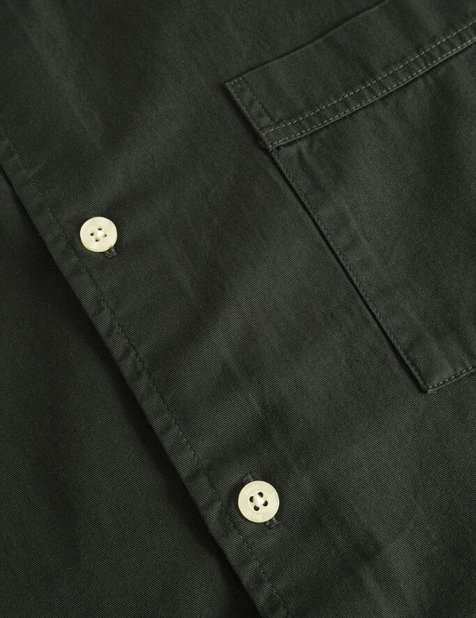 Forét CAMP LIGHT TWILL SHIRT Dark moss