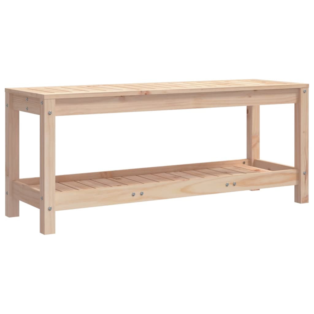 Banc de jardin 108x35x45 cm bois massif de pin