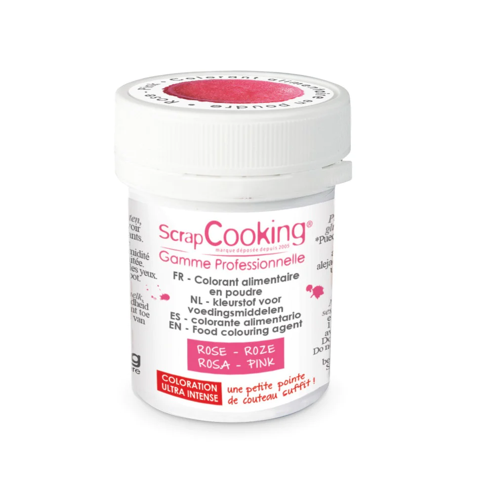 Colorant alimentaire en poudre rose Scrapcooking