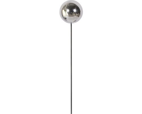 Decoratieve paal, bol, Lafiora, metaal, Ø 9 cm, H 80 cm, zilver