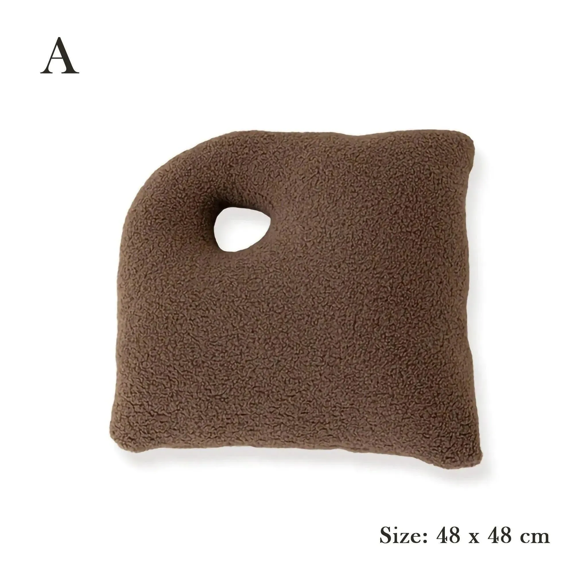 Modern Abstract Throw Pillows | Neutral Solid Color Wool Decorative Cushion