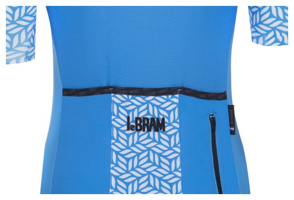 Maillot Manches Courtes Femme LeBram Aspin Bleu Azur Coupe Ajustée