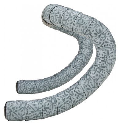Ruban de Cintre Supacaz Super Sticky Kush Gravel Gris Gun Metal avec Bouchons