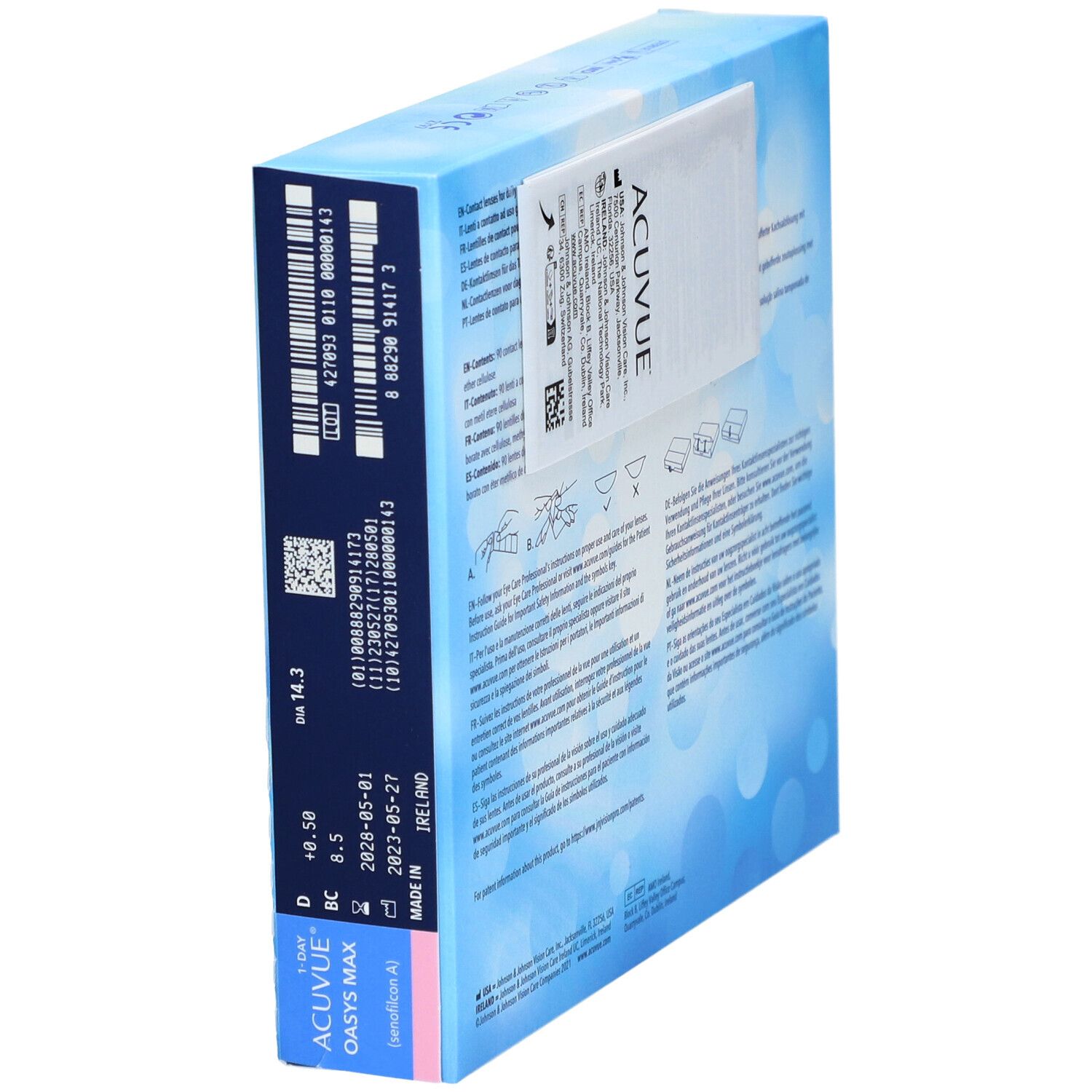 Acuvue® 1-Day oasys MAX Basiskurve 8.5 Tageslinse