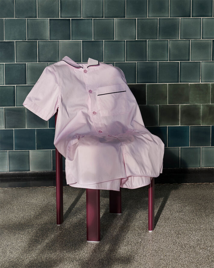 Hay Outline Pyjama S/S Shirt-S/M-Soft p Soft pink