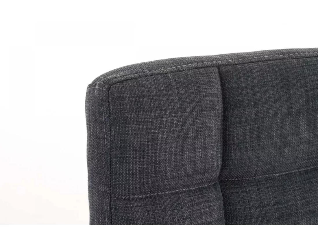 Chaise de bureau - Tissu & Métal chromé - Gris - Deli V2