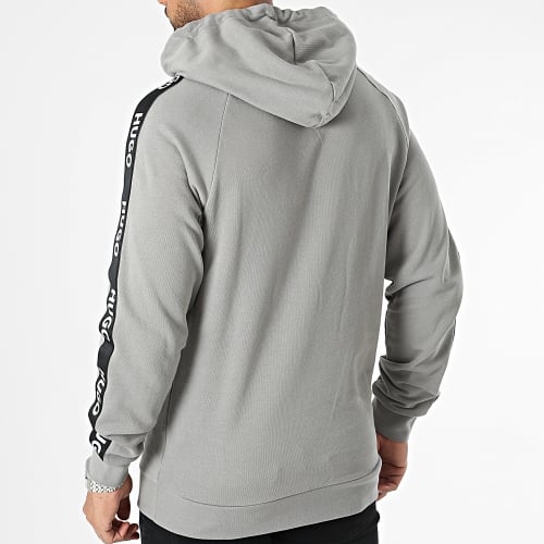 Sweat Capuche A Bandes Sporty Logo 50497003 Gris
