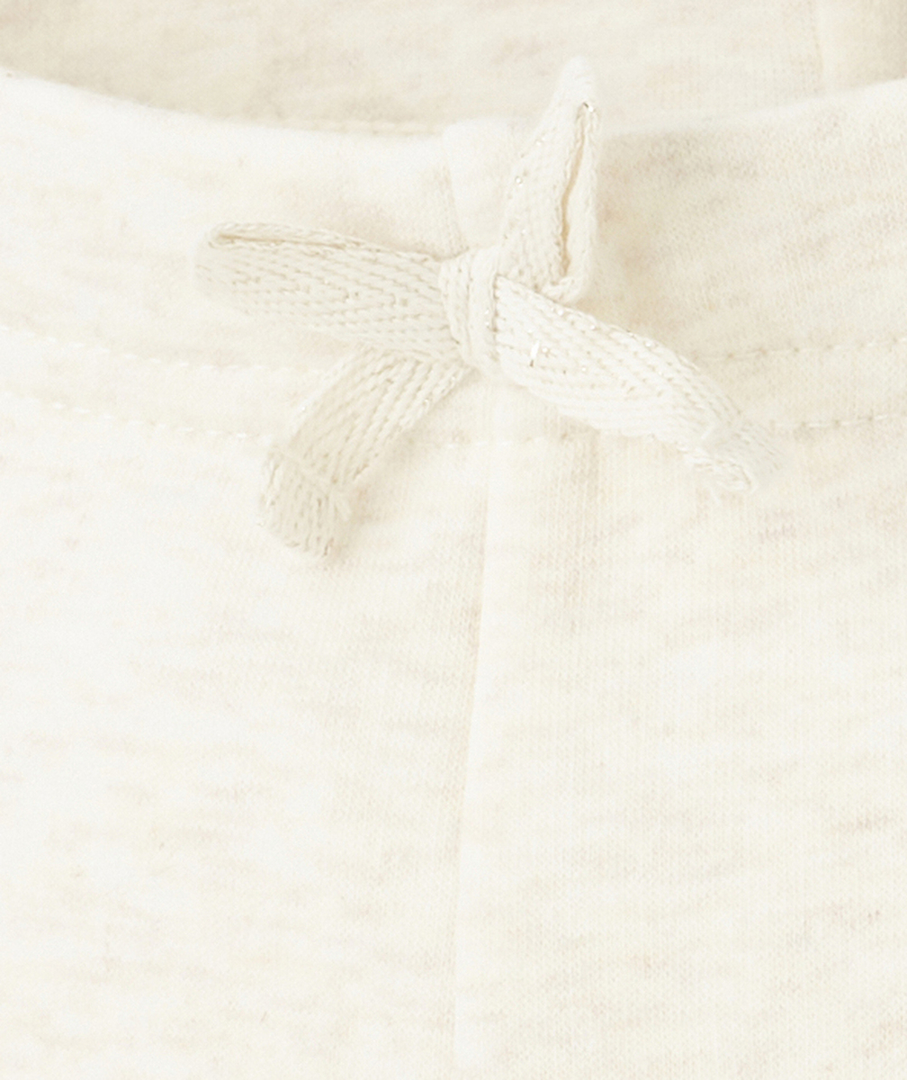 LEGGING BÉBÉ FILLE EN FIBRES RECYCLÉES ÉCRU CHINÉ AVEC NOEUD