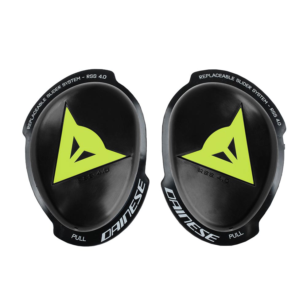 Dainese - Kit complet sliders genoux RSS 4.0 Noir / Jaune fluo