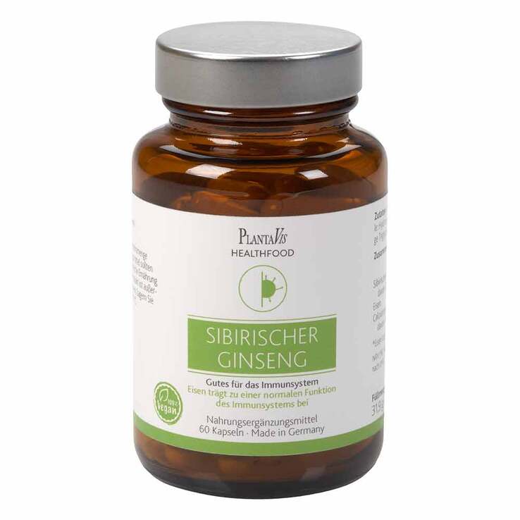 Sibirischer Ginseng hochdosiert vegan Kapseln, 60 St