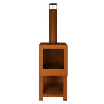 Terraskachel met opslag roest kleur 133,7 x 38,4 x 38,4 cm