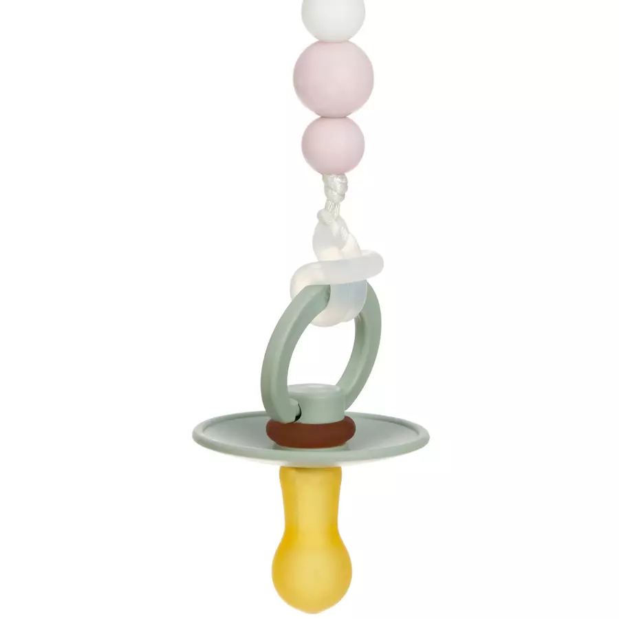 LÄSSIG Soother Holder WoodSilicone Little Universe Rose
