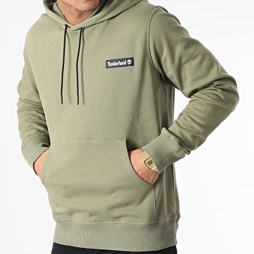 Sweat Capuche Woven Badge A6CB6 Vert Kaki