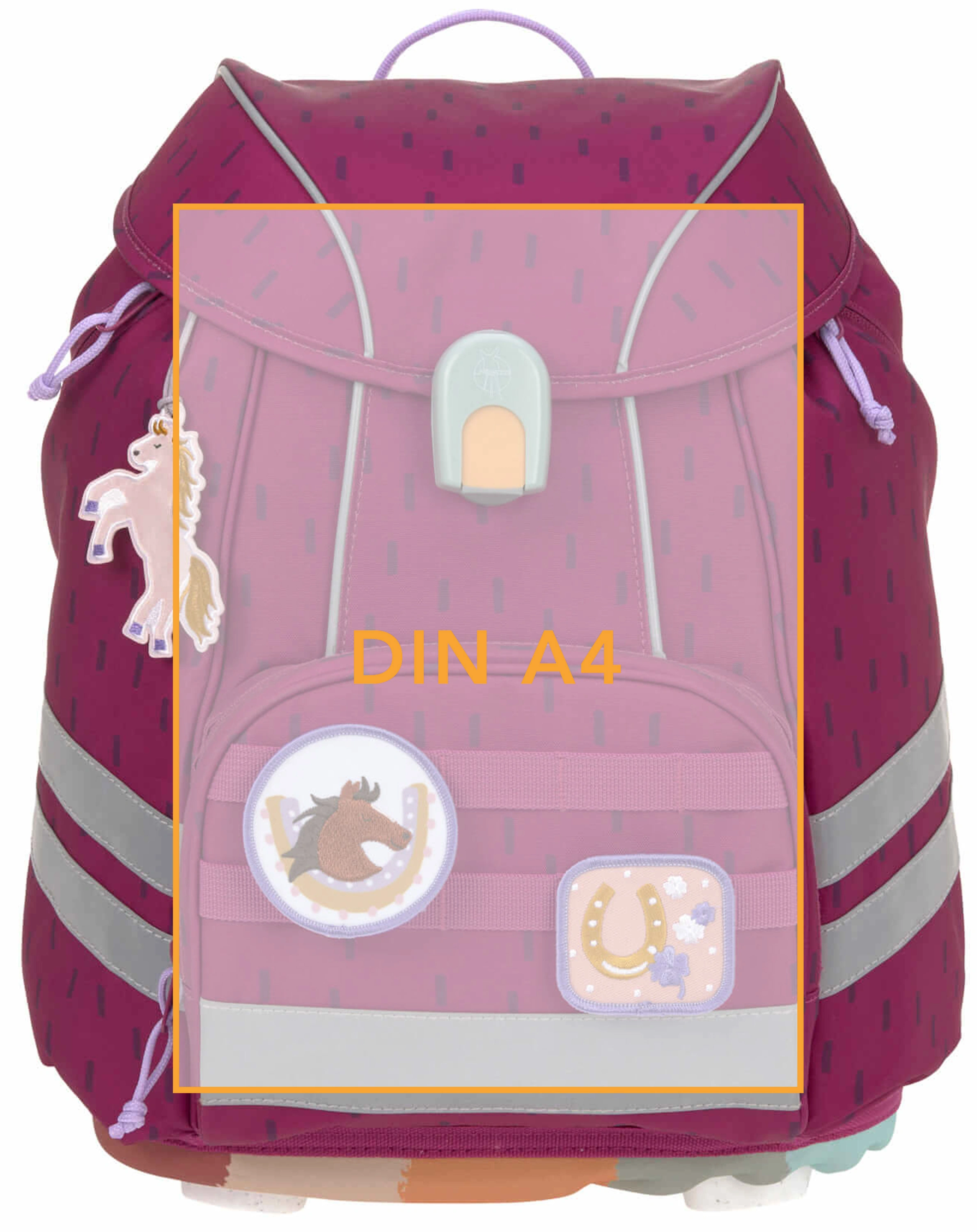 Schulranzen-Set FLEXY UNIQUE (30x25x40) 7-teilig in speckles berry