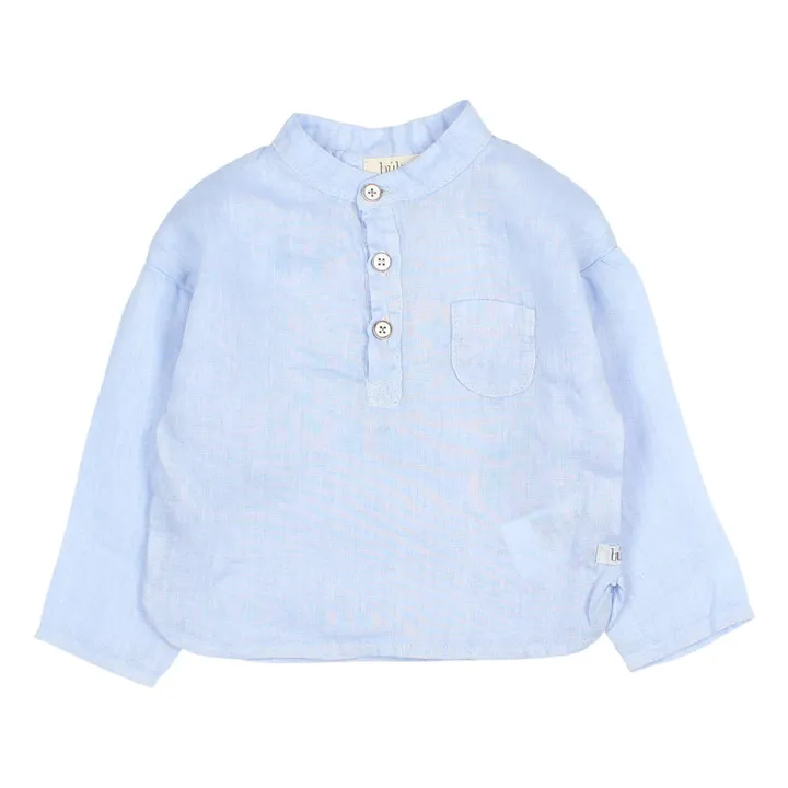 Búho Kurta Poche Lin | Bleu ciel