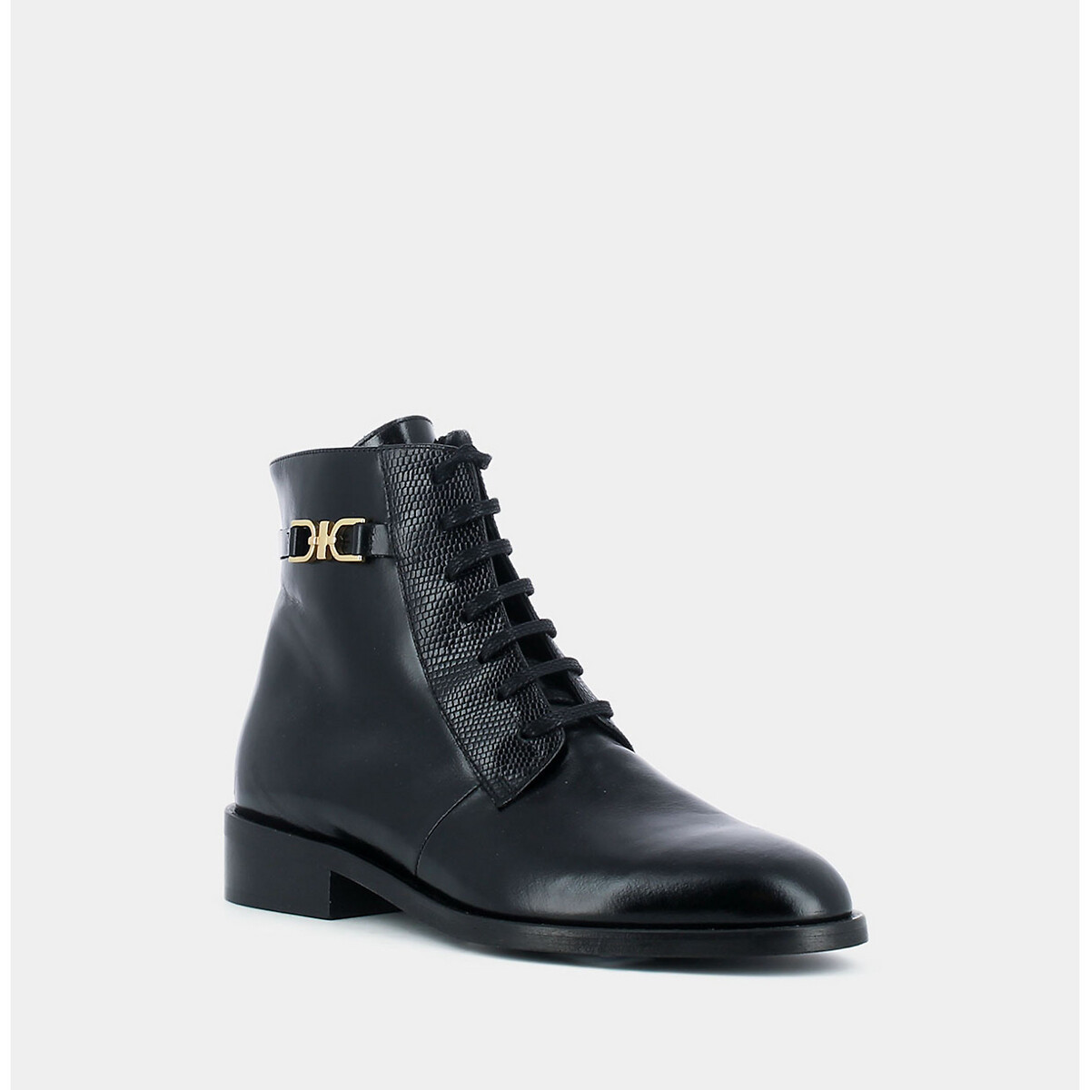 JONAK<br>Botas de couro com cadarços e fivela Dastan