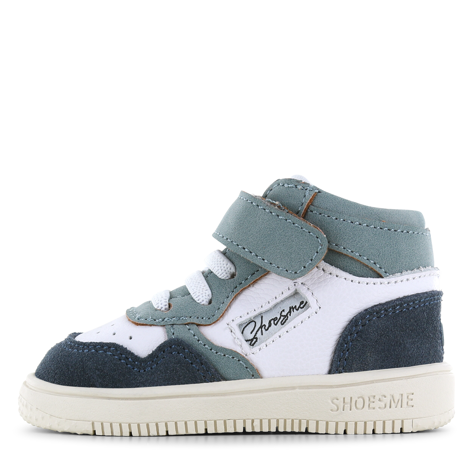 Shoesme wit-blauw sneakertje Microfiber leer, Suède | Jongens schoenen
