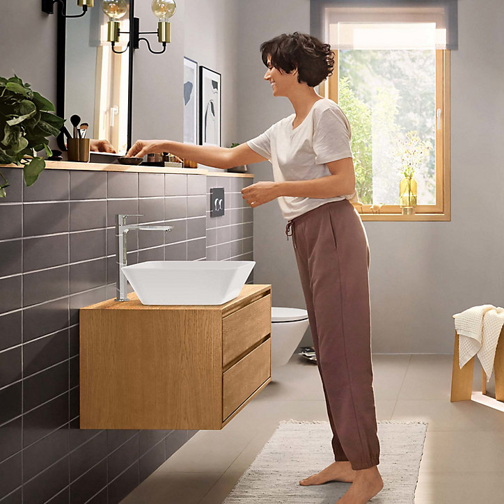 Mitigeur de lavabo Rebris E 240 CoolStart pour vasque à poser avec tirette et vidage Chromé