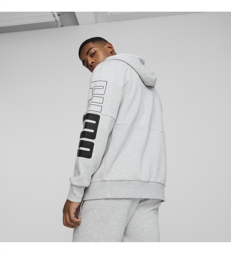 Moletom Puma Colorblock com zíper frontal completo cinza