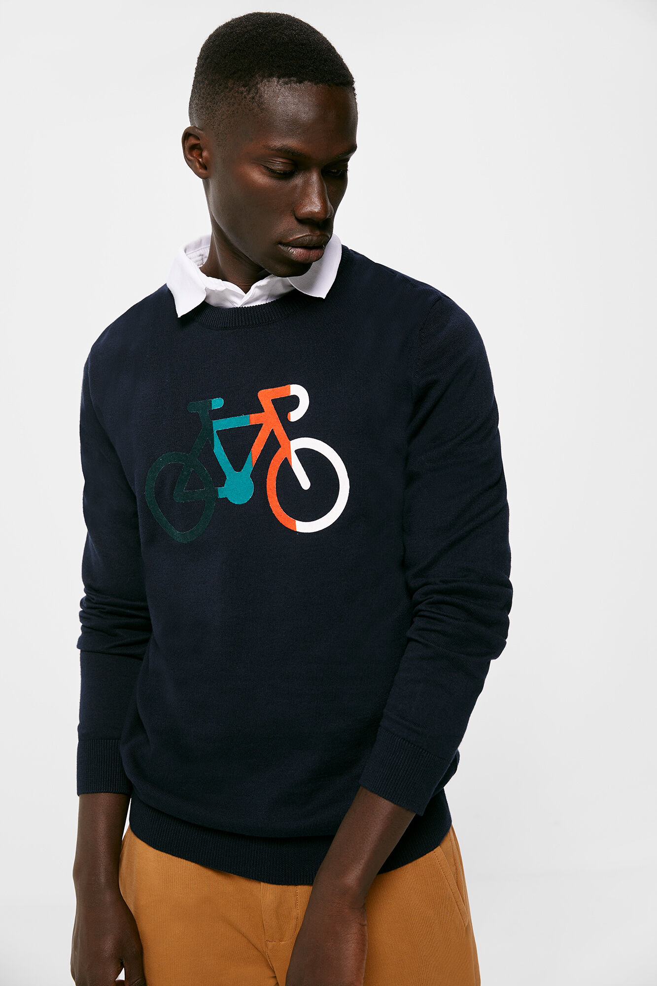 Camisa de ciclismo - azul marinho