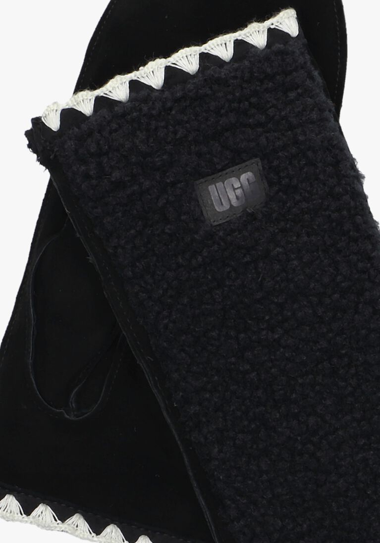 zwarte ugg handschoenen uggfluff scalloped mitten