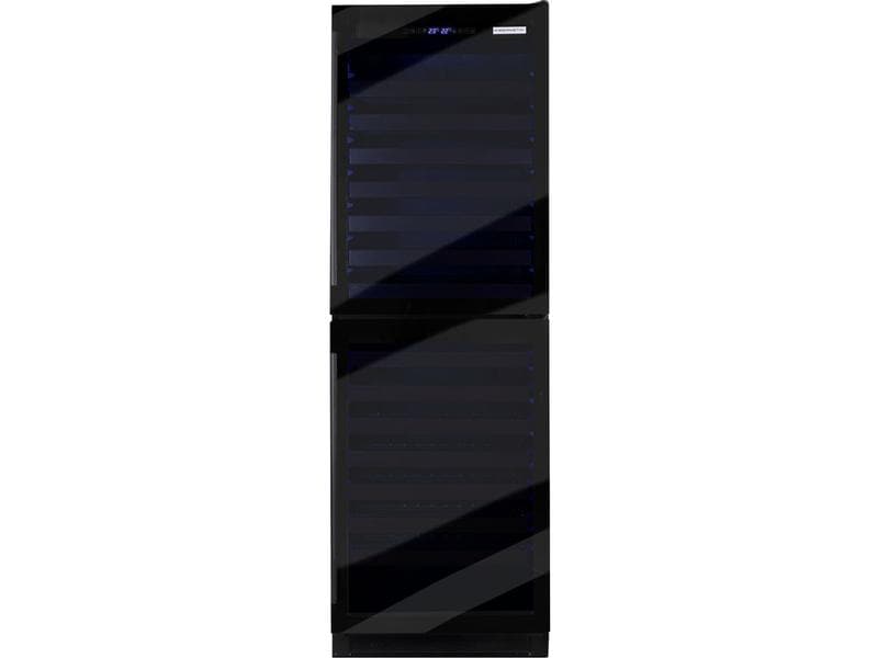 Kibernetik Weinklimaschrank WK139DD, Schwarz, Rechts Weinkühlschrank für 177 Flaschen