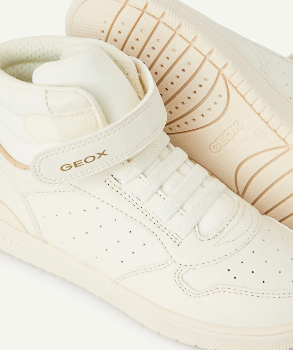 GEOXBASKETS MONTANTES FILLE WASHIBA BLANC CASSÉ