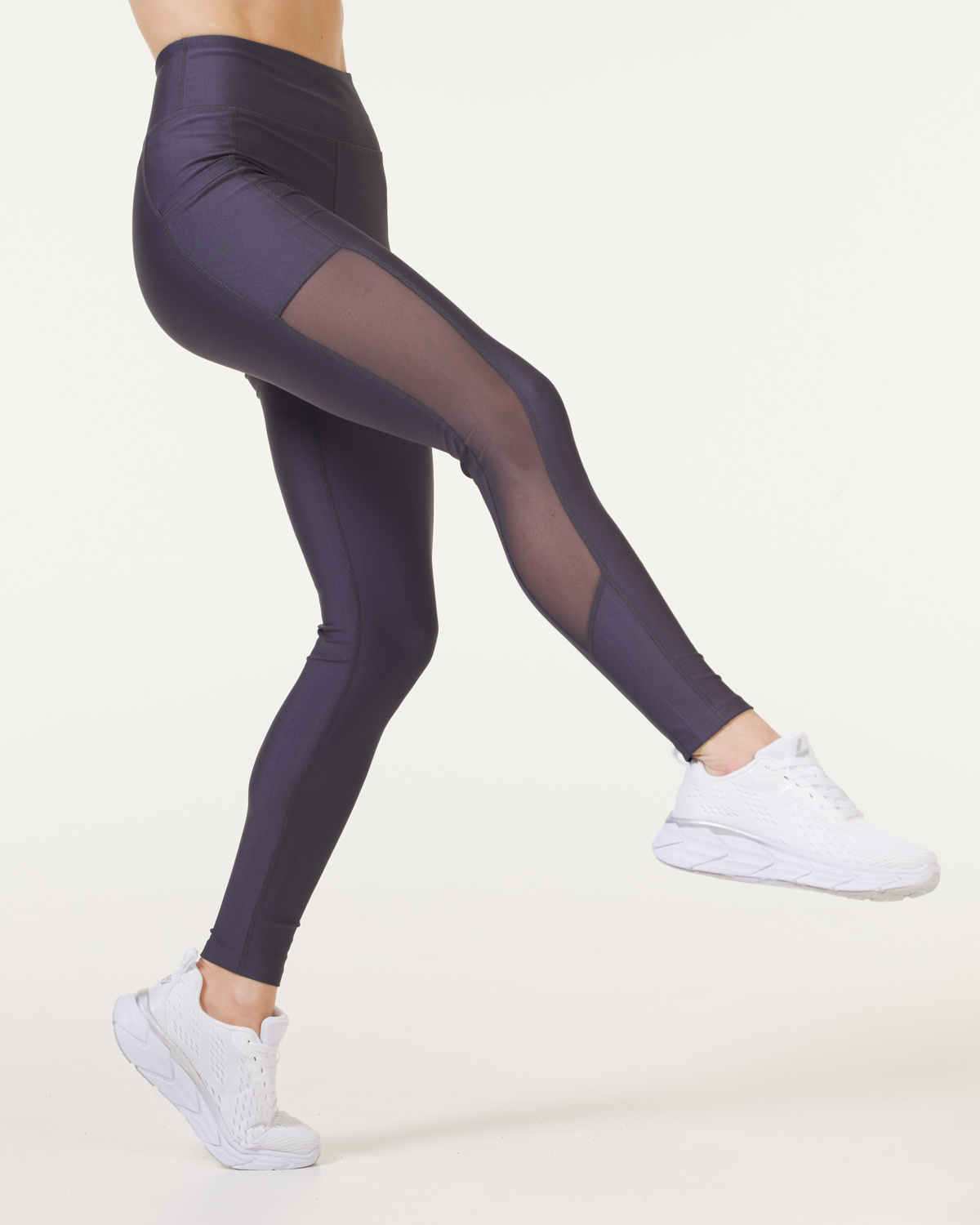 LEVITY Ace Mesh Pocket Tights Grey Ebony