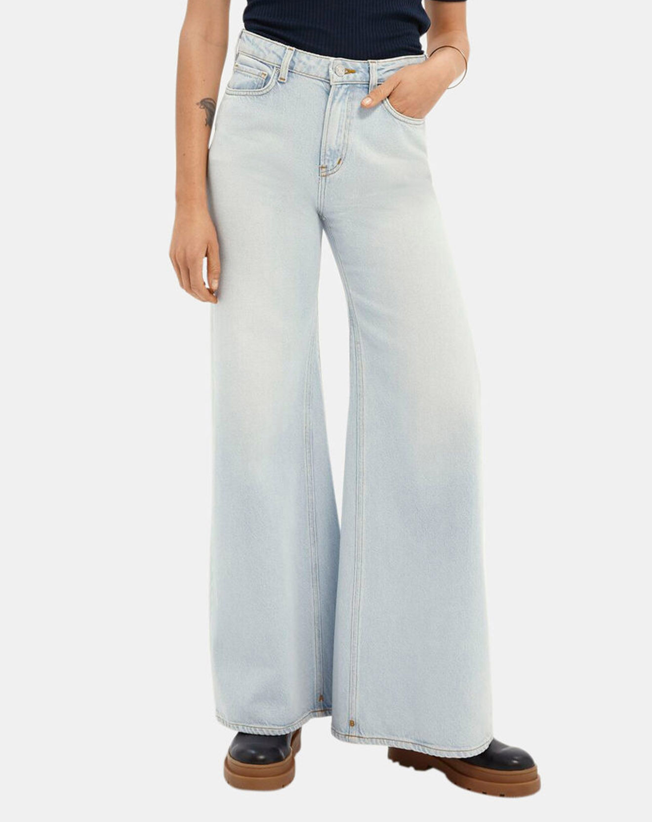 Scotch & Soda Jean Wide Leg bleu clair