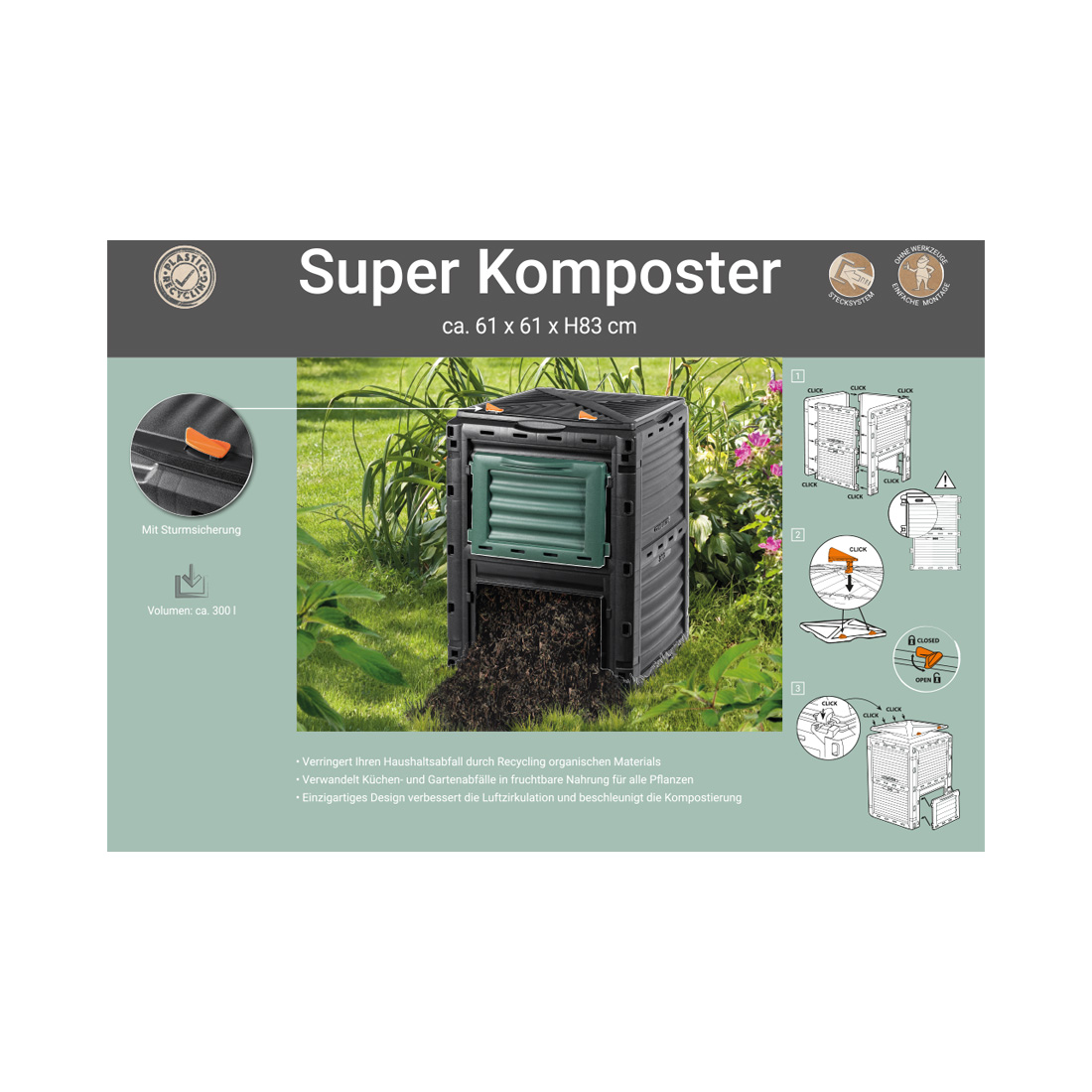WeberGarden Komposter 300 Liter