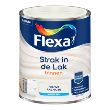 Flexa Strak in de Lak binnenlak zijdeglans RAL 9016 friswit 750 ml