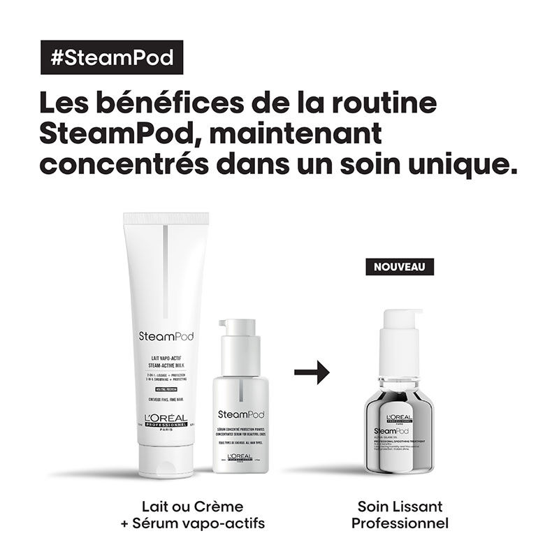 Pack lisseur boucleur SteamPod 4 et soin lissant