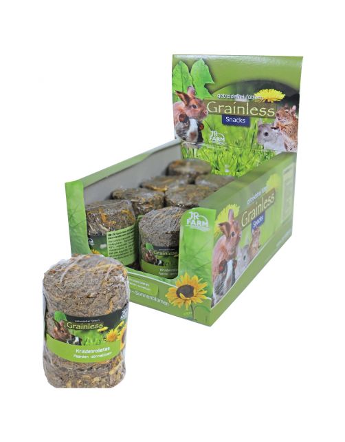 Jr Farm Grainless Paarden- En Zonnebloem Rol - Ruwvoer - 5 x 5 x 9 cm 70 g