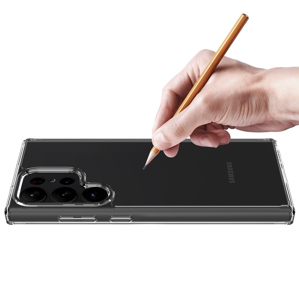 Samsung Galaxy S23 Ultra 5G Hybrid Hülle TPU Bumper   Acryl Rückseite - Transparent