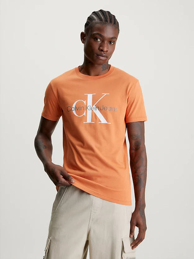 Camiseta slim fit com monograma