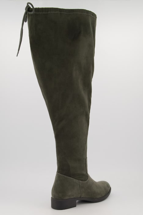 Overknee-Stiefel, Bindeband, Reißverschluss, Weite H