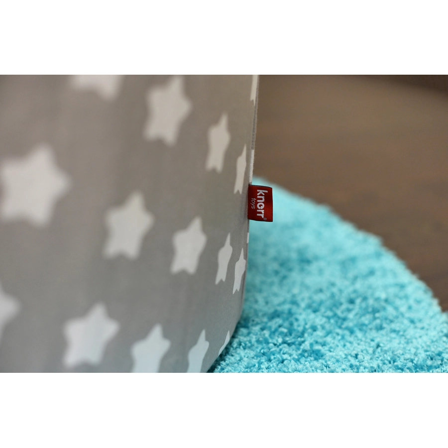 knorr toys® Bällebad soft - Grey white stars - 300 balls soft bluebluetransparent grau