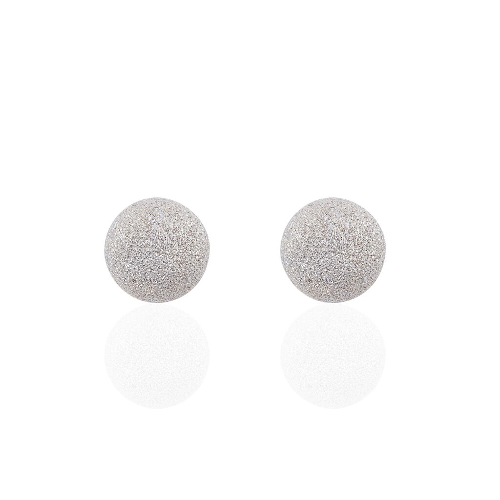 Boucles D'oreilles Puces Ayana Argent Blanc