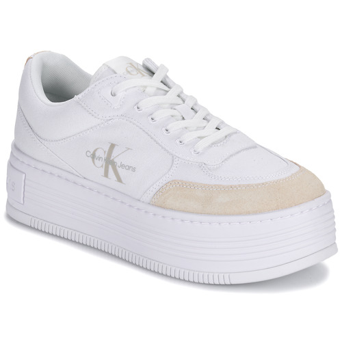 Calvin Klein Jeans - BOLD PLATF LOW LACE MIX ML BTW - Blanc